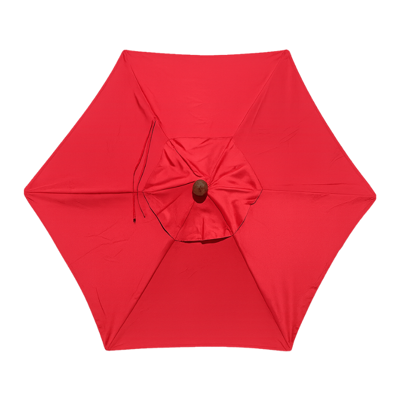 9 FT Poly Canvas Umbrella Replacement Canopy - 6 Ribs