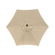Beige 6 Rib Acrylic Fade Resistant Patio Umbrella canopy replacement
