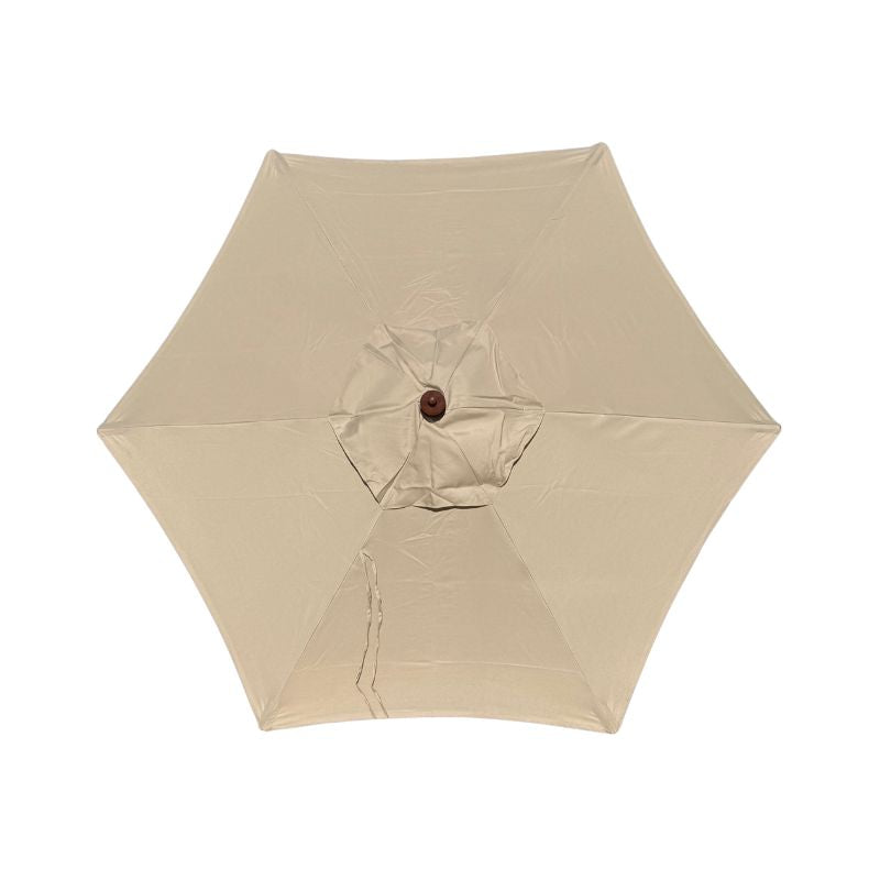 Beige 6 Rib Acrylic Fade Resistant Patio Umbrella canopy replacement