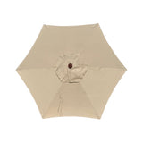 Beige 6 Rib Acrylic Fade Resistant Patio Umbrella canopy replacement