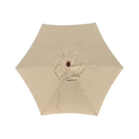 Beige 6 Rib Acrylic Fade Resistant Patio Umbrella canopy replacement