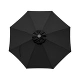 Black 8 Rib Poly Acrylic Fade Resistant Patio Umbrella canopy replacement