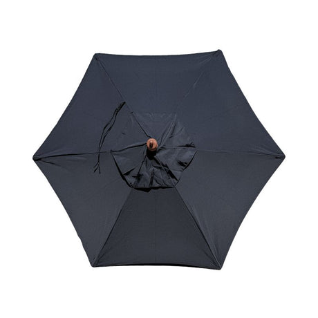 Black 6 Rib Acrylic Fade Resistant Patio Umbrella canopy replacement