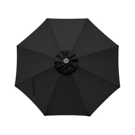 Black 8 Rib Poly Acrylic Fade Resistant Patio Umbrella canopy replacement