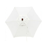 Bright White 6 Rib Poly Fabric Patio Umbrella Canopy Replacement