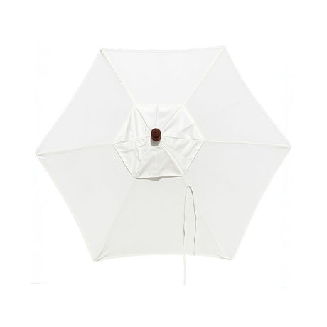 Bright White 6 Rib Poly Fabric Patio Umbrella Canopy Replacement