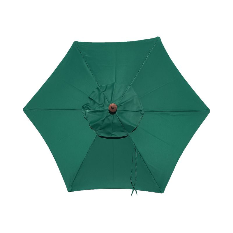 9 FT Poly Canvas Umbrella Replacement Canopy - 6 Ribs