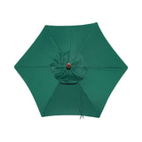 9 FT Poly Canvas Umbrella Replacement Canopy - 6 Ribs