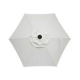 6.5 FT Poly Canvas Umbrella Replacement Canopy - 6 Ribs