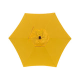 9 FT Poly Canvas Umbrella Replacement Canopy - 6 Ribs