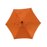 Tangerine Acrylic Fade-Resistant 6 Rib Patio Umbrella canopy replacement