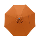 Tuscan Orange 8 Rib Poly Acrylic Fade Resistant Patio Umbrella canopy replacement