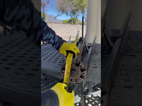Measuring a patio umbrella radius