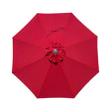 Red 8 Rib Poly Acrylic Fade Resistant Patio Umbrella canopy replacement
